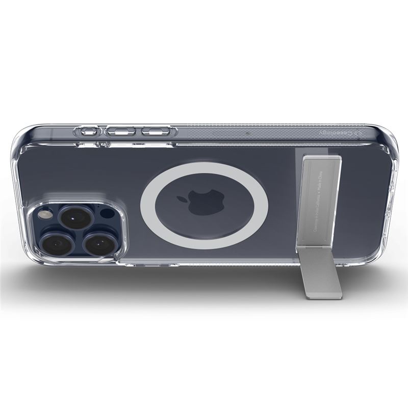 Husa telefon, Spigen, Policarbonat, Caseology Capella Mag Kickstand, iPhone 15 Pro Max, Transparenta, Compatibila MagSafe (iPhone 15 Pro Max, ACS06622) by www.silkase.ro